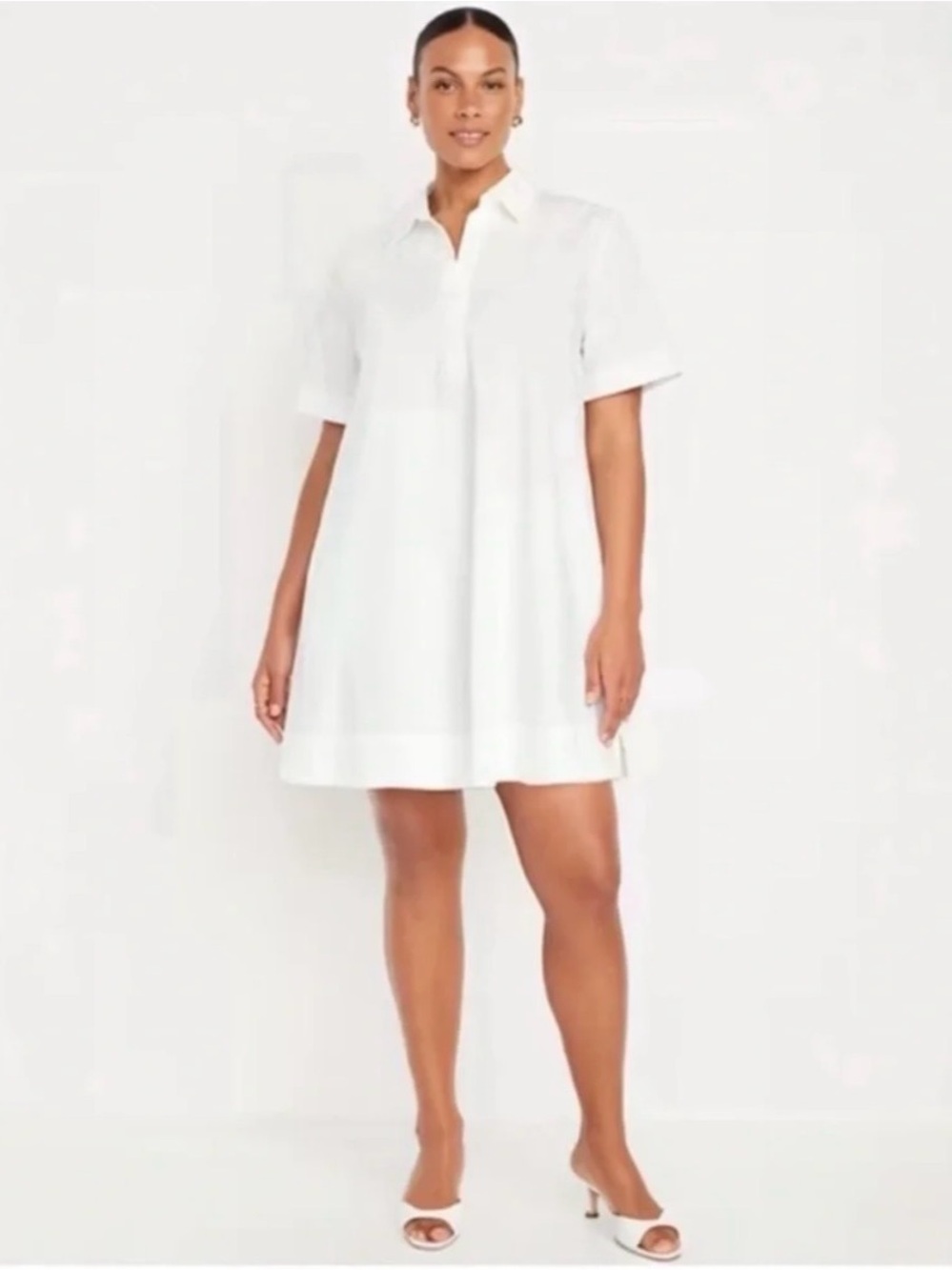 NWT - Old Navy White Short-Sleeve Polo Shirt Dress